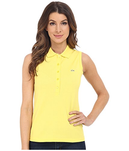 Lacoste Women's Sleeveless Stretch Pique Slim Fit Polo Shirt