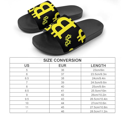 Bitcoin Sign Icons PVC Slippers Sandals for Women Men Open Toe Soft Cushioned Non-Slip Sandal for Indoor Outdoor2
