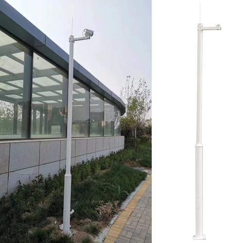 Genérico Soporte Ajustable para cámara de Seguridad Tipo Poste: Soporte Exterior Duradero para vigilancia en escuelas, Patios Traseros, terrazas y pasillos. Mayor Estabilidad, diseño versátil y máxim