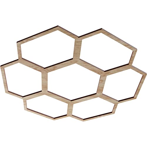 Image of Ekena Millwork 20 inchOD x 7 inchID x 3 /8 inchT Florin Wood Fretwork Pierced Ceiling Medallion, Red Oak