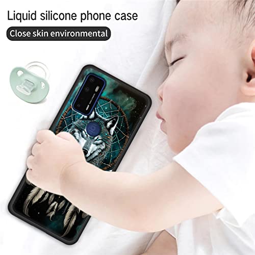 Rauedwdjs Case For Cricket Dream 5G, At&T Radiant Max 5G/Cricket Innovate 5G Soft Tpu Case, Slim Fit Anti Scratch Shock Absorption Protective Cover For Cricket Dream, Dream Catcher Wolf #TOP6