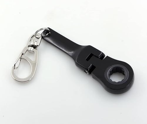 Miniatura 5 de Llavero de llave de trinquete de 0.394 pulgadas (bono gratis llavero de juguete) (todos los 4 + llave + cinta)