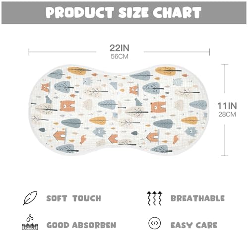 xigua Cute Animals Baby Burp Cloths for Newborn Boys and Girls 4 Pack, Soft & Absorbent Cotton Baby Burp Cloth, Baby Washcloths, Newborn Towel, Burp Rags4
