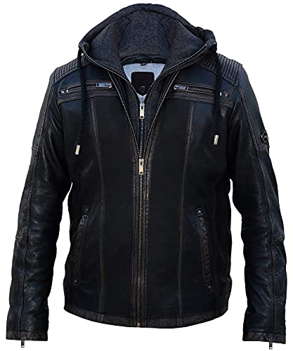 Herren Kunstlederjacke Bikerstyle - Wassserabweisend & Lässig