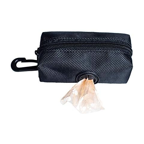 Hesheng Dog Poop Bag Holder Dog Poo Bags, Pet Garbage Bag Dispenser Holder Durable Metal Zipper Portable Dogs Garbage Bag Suitable for Any Belt Cover