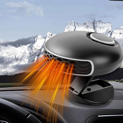 Chuankefanxing Auto Heizung, 12V 150W Autoheizung, 2 in 1 Defroster/Defogger mit 360 Grad Drehung für die Windschutzscheibe, Tragbar, Schnelle Heizleistung für Fahrzeuge