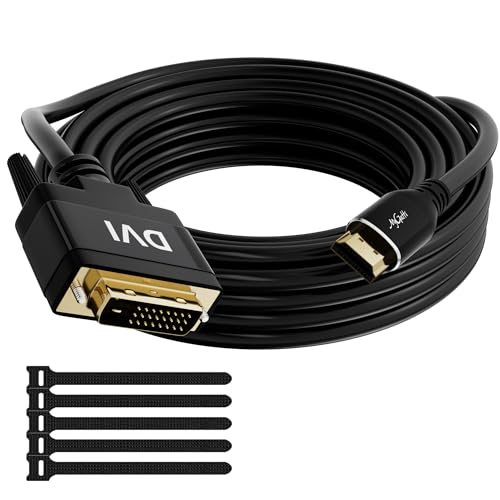 Mygatti 4K HDMI auf DVI AdapterKabel 1m,Full HD/1080p Bidirektional DVI(24+1) auf HDMI Kabel,Vergoldetes Stecker,kompatibel mit Projektor,Laptop,TV,PC,DVD Player,mit 5 Kabelbindern