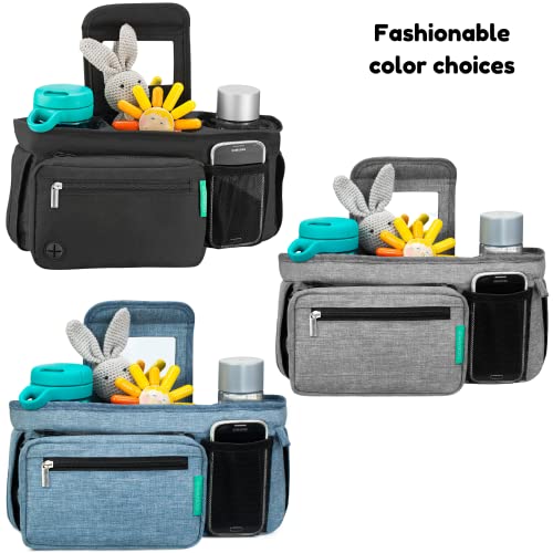 Swanoo STR-BK-115 Stroller Organizer Non Slip Straps Stroller Caddy With Cup Holder thumb #7