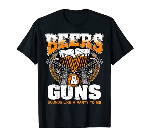 Photo de Beers and Guns Sounds Like a Party To Me Buveurs de bière T-Shirt