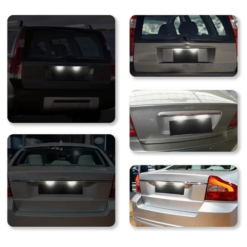 Luz LED matrícula Canbus para Volvo V70 S60 S80 XC70 XC90 pack de 2 unidades 6