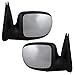 Brock Replacement Driver and Passenger Set Power Side Door Black & Chrome Mirrors Compatible with 99-02 Silverado Sierra Pickup Truck 15172249 15172248