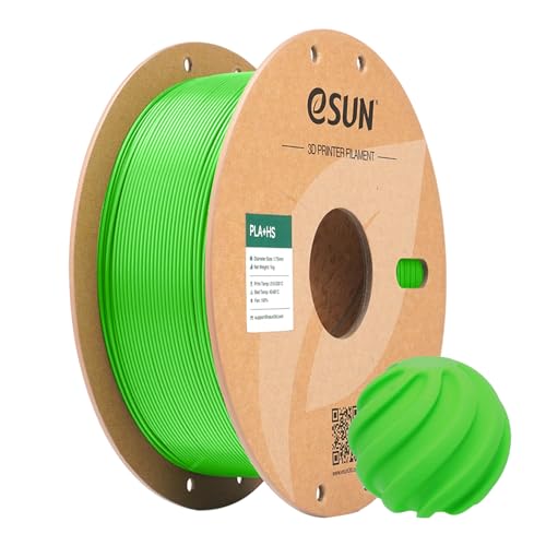 Image of eSUN High Speed PLA+ Filament 1.75mm, 3D Printer Filament Speedy PLA Plus for Fast Printing, Dimensional Accuracy + /- 0.03mm, 1KG Cardboard Spool 3D Printing Filament for 3D Printers, Peak Green