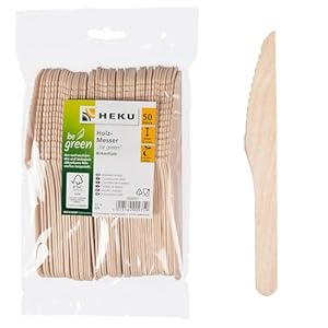 Heku 30975 Einweg-Holzmesser 50 Stück
