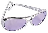Rhode Island Novelty Purple Silver Frame Elvis Aviator Rock Star Glasses