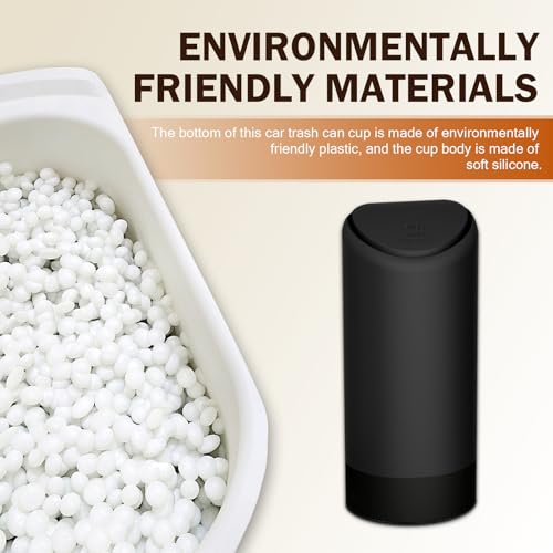 Image of Pack of 1 Center Console Trash Can, Car Trash Can, Plastic Cup-Type Sundries Storage Box, for Most Car (Black #6.29 inch inch x 2.55 inch inch), REWLJT1003BL-1PC-2