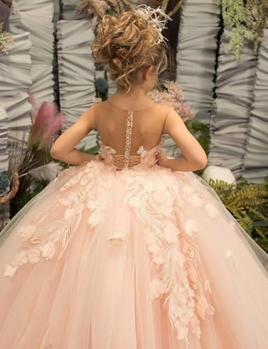 Kids Pageant Dresses for Girls Flower Girl Dresses for Wedding Tulle Prom Ball Gown Girls Formal Dress4