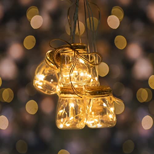 DecoKing 30er LED Lichterkette mit Timer warmes Weiß Girlande Deko...