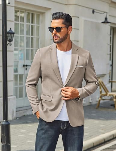 COOFANDY Men's Casual Blazer One Button Sport Coats Lightweight Suit Jacket4