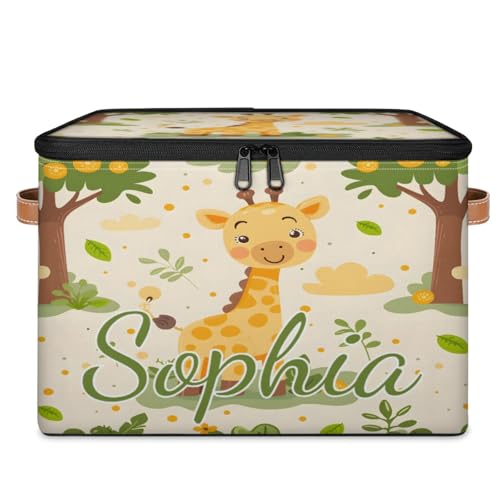 SPYORBKX Custom Storage Basket with Name, Personalized Storage Bins with