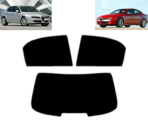 Kit Pellicole Oscuranti TINTCOM Per Alfa Romeo 159 SW 2005-2011 – Taglio Preciso, Fumo 20%, Protezione UV E Privacy