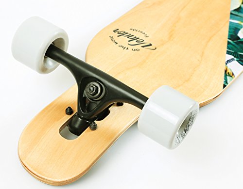 VOLADOR 42inch Freeride Longboard Complete Cruiser (Drop Through Deck - Camber concave)(Banana Tree) - Thumbnail 2