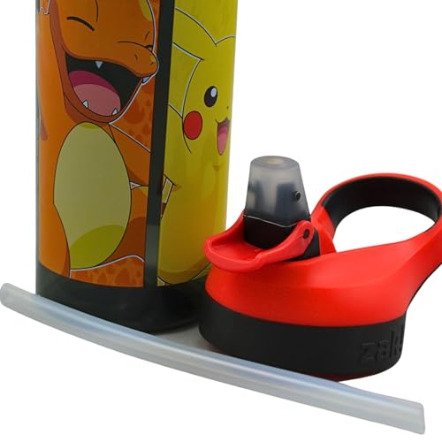 Xpressions HOX Pokémon Drinks Bottle Reusable BPA-free Plastic Water Bottle with Carry Loop Removable straw & spills Proof for fan & Collector Pokémon licensed Merchandise 600ML - Image 5
