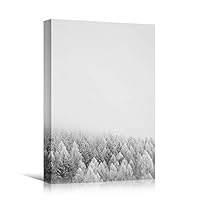 Canvas Wall Art Expressive Landscape Chic Dramatic Duotone Hallway Landscape Mountain Photography - 12x18 inches