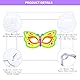 VOSSOT 12 Pcs Tiermasken für Kinder Masken zum Bemalen Kinder Schmetterling Maske Blanko Bemalen Kinde Masken Tiermasken zum Bemalen für Kinderparty Spiele Bastelset Kindergeburtstag Basteln