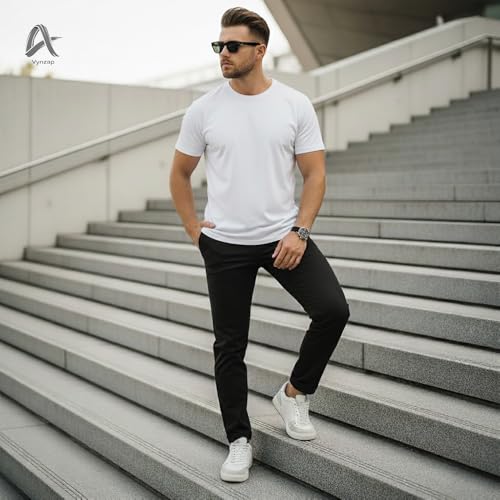 Image of Men's Cotton Crew Neck T-Shirt | 100% Cotton | Regular Fit | Soft & Breathable | Everyday Casual Wear