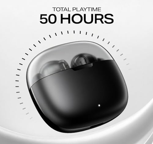 Image of Original Wireless Earbuds for Boat Airdopes 212, Bluetooth 5.3, ENx Calling Mic, Gaming Low Latency, Fast ASAP Charging, IPX4 Water Resistant, Rich Bass Sound, Voice Assistant Enabled (Black)