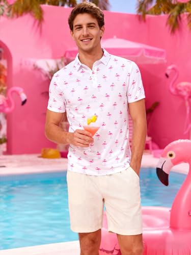 Camisetas polo para hombre Fanient, secado rápido y transpirable, con estampado 3D y estiramiento 4 vías, ideales para golf y deportes al aire libre miniatura 7