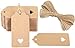 Produktbild G2PLUS Valentinstag 100Stk. Geschenk Anhänger 4.5 cm * 9.5 cm kraftpapier Etiketten Tags Geschenkanhänger Anhänger Etiketten mit Jute-Schnur