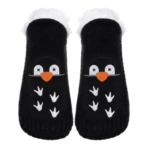 Image of ZYZX Cute Animal Slipper Socks for Women with Grips,Fuzzy Socks Indoor