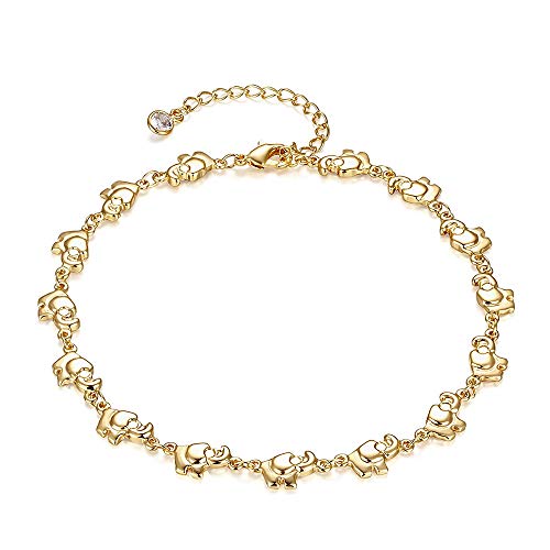 Image of Dremmy Studios Simple Gold Chain Anklet,14k Gold /Silver Plated Dainty Disc Evil Eye Summer Beach Ankle Bracelet Jewelry for Women