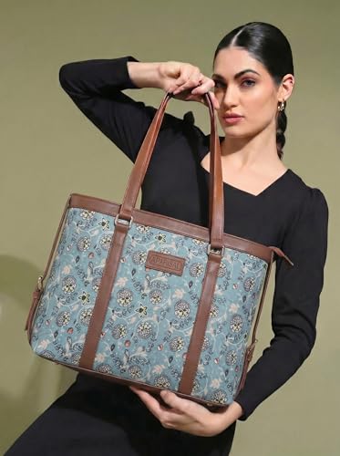 Image of Stylish Tote Bags for Office Use | Laptop Bag 15.6 inch | Purse for Women | Vegan Leather Handbag | Daily & Travel Use |