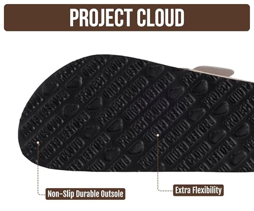Image of Project Cloud Womens Sandals 100% Genuine Leather Thong Sandals for Women - Memory Foam Insole Women Sandals - Non-Slip Flip Flops for Women - Lightweight Sandals Women Footwear 2026