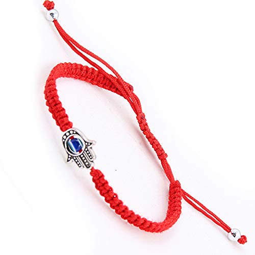 Menglina Unisex Handmade Braided Rope Lucky Red String Bracelet Hamsa Evil Eye Charm Bracelet For Women Peaceful Adjustable Couple Bracelets #TOP7
