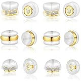 Earring Backs,3 Style Silicone Earring Backs for Studs/Droopy Ears,Locking Secure Earing Backs,No-Irritate Hypoallergenice Soft Clear Earring Backs for Adults&Kids