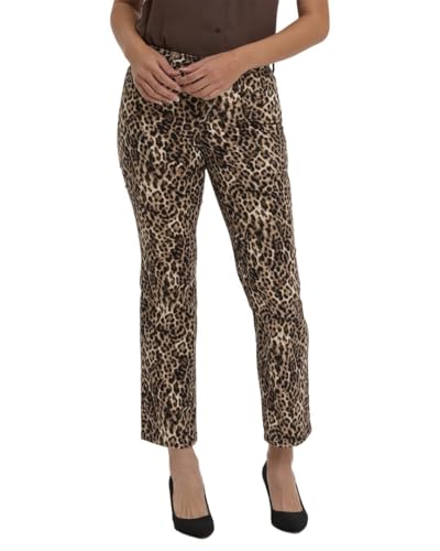 Savanna Leopard Straight Ankle Jeans by NYDJ Apparel