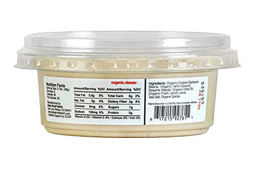 Baba Small Batch Organic Hummus (8 Oz, 3 Pack) - Usda Organic, Gluten Free, Vegan, Non-Gmo, Cholesterol Free (Classic, Zesty Lemon, Avocado/Cilantro) #TOP4