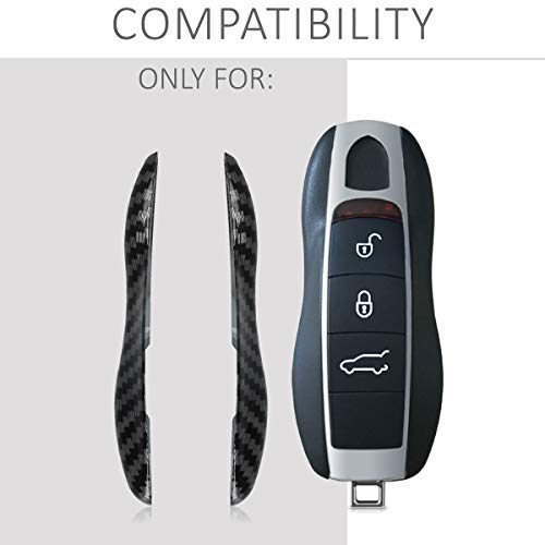 kwmobile autosleutelhoes compatibel met Porsche 3-knops autosleutel (alleen Keyless) - hardcover beschermhoes - Carbon… - Image 6