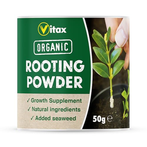 Vitax Organic Rooting Powder Root Growth Supplement Natural Ingredients Added Seaweed Great for Cuttings Suitable For Flowers Edibles Soft Medium & Hardwood Cuttings - 50 g