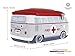 BRISA VW Collection - Volkswagen Neoprene Universal Makeup Cosmetics Toiletry Travel Pharmacy Bag in T1 Bus Design (First Aid/Gray/Large)