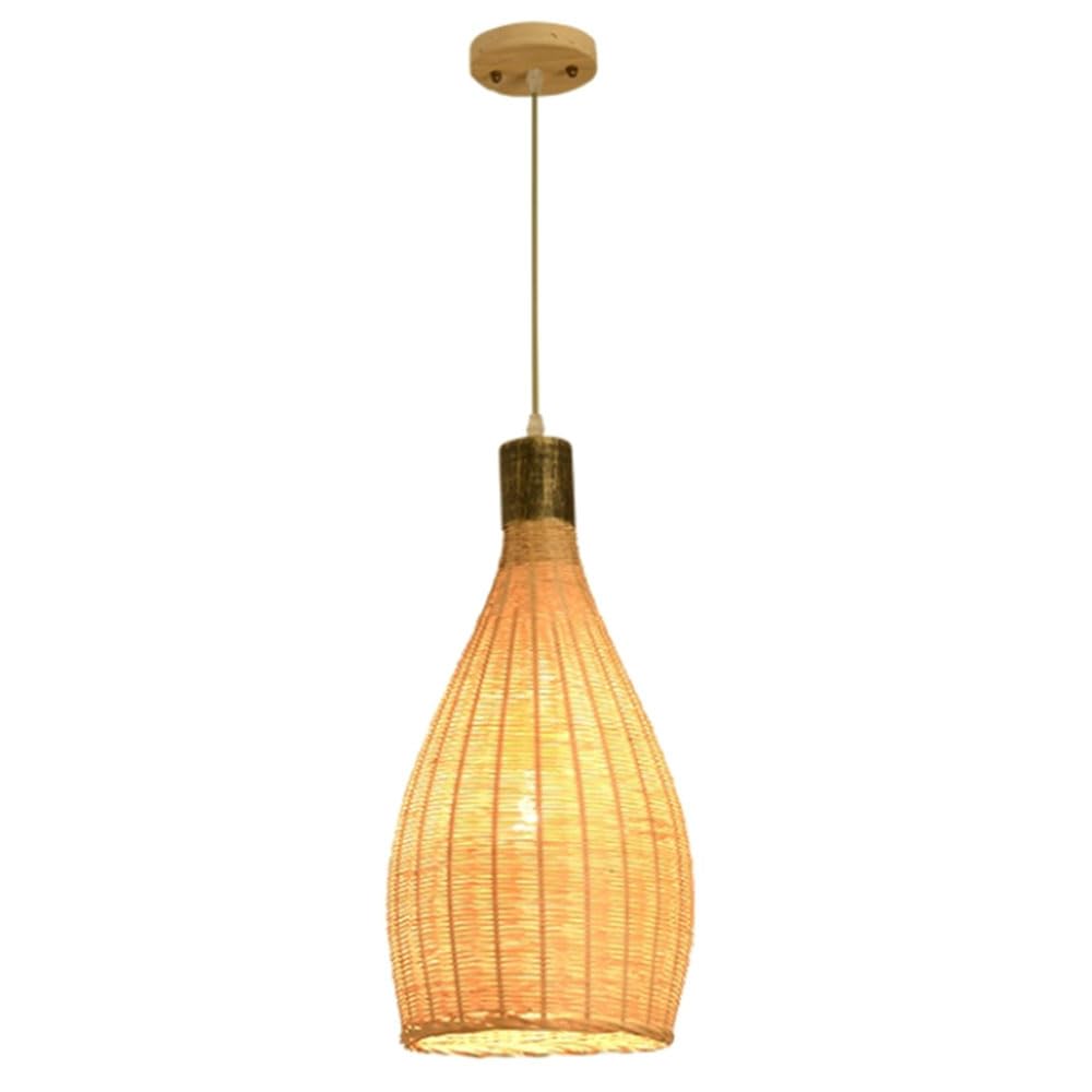 Lampada A Sospensione in bambù Fattoria, Lampade A Sospensione A Cesto Illuminazione per Decorazioni per La Casa Vintage Paralume in Vimini Rattan Fai da Te Fatto A Mano E26/27 Luce