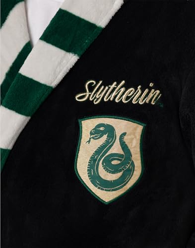 Albornoz Harry Potter de forro polar negro estilo bata larga Slytherin 4