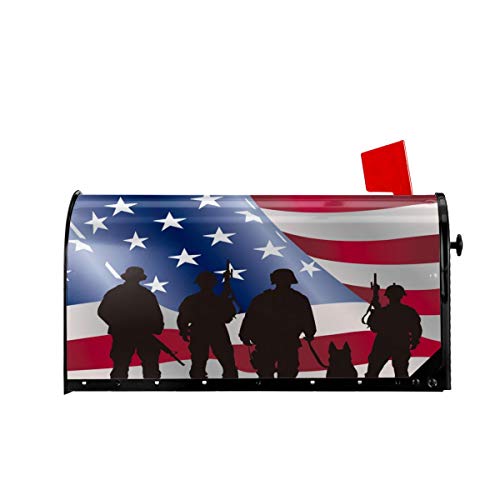 Memorial Day American Flag Mailbox Covers Magnetic Mailbox Wraps Post Letter Box Cover Standard Oversize 21 X 18 Mailwrap Garden Home Decor