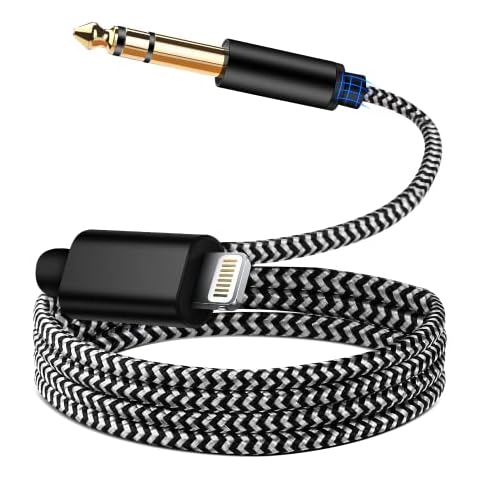 WLTASUY [ MFi Certified] 16FT Lighting to 1/4 TRS Audio Stereo Cable, 6.35mm 1/4 Male Aux Audio Cord Compatible with i-Pad, i-Phone 13 Pro for Amplifier, Mixer, Home Theater, Speaker ect Cover