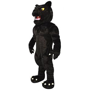 Fierce Black Panther Mascot Costume for Adults Men Women with Built-in Fan Inside the Head
