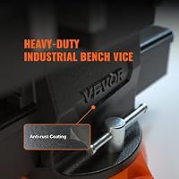 VEVOR Schraubstock, 167 mm Backenbreite, 360° Drehbar Sphäroguss Werkbankschraubstock 7,2x7,7cm Amboss Schraubstock Parallelschraubstock Zwei-Wege-Backen zum Schärfen Schleifen Schneiden – Ansicht 9