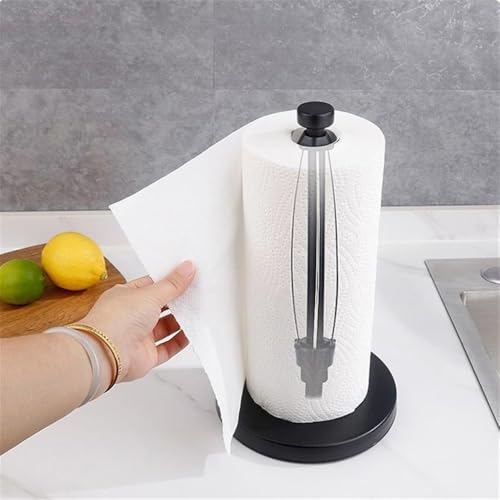 Portarrollos de cocina anticaídas de acero inoxidable para encimeras y mesas 5